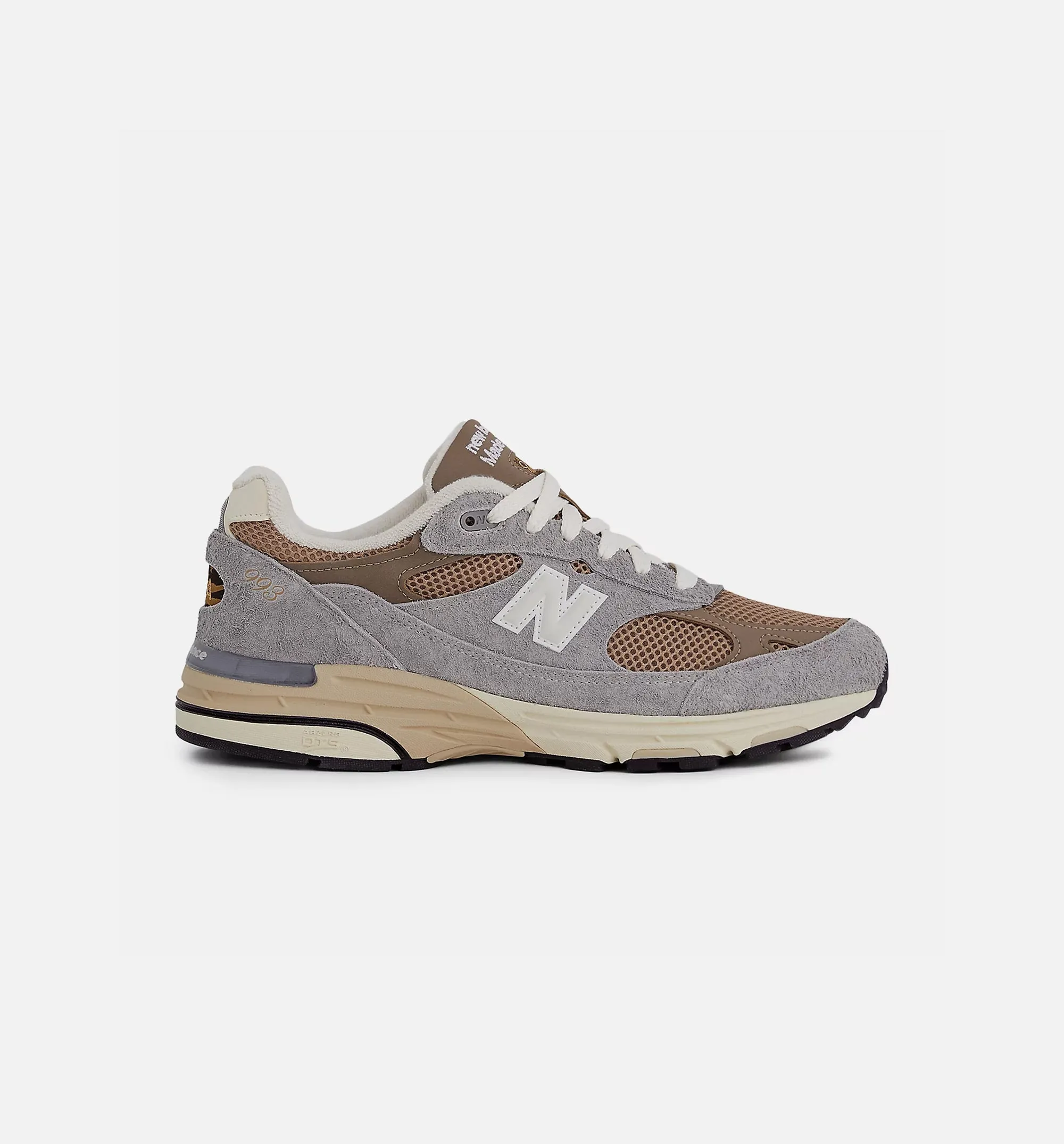 Teddy Santis x 993 Made In USA Mens Lifestyle Shoe - Shadow Grey/Driftwood New Balance lifestyle sneakers with retro style