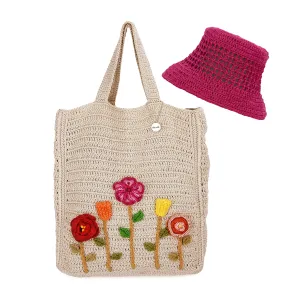 The Lanie Market Tote and Lanie Bucket Hat Gift Set Bags The Sak Totes