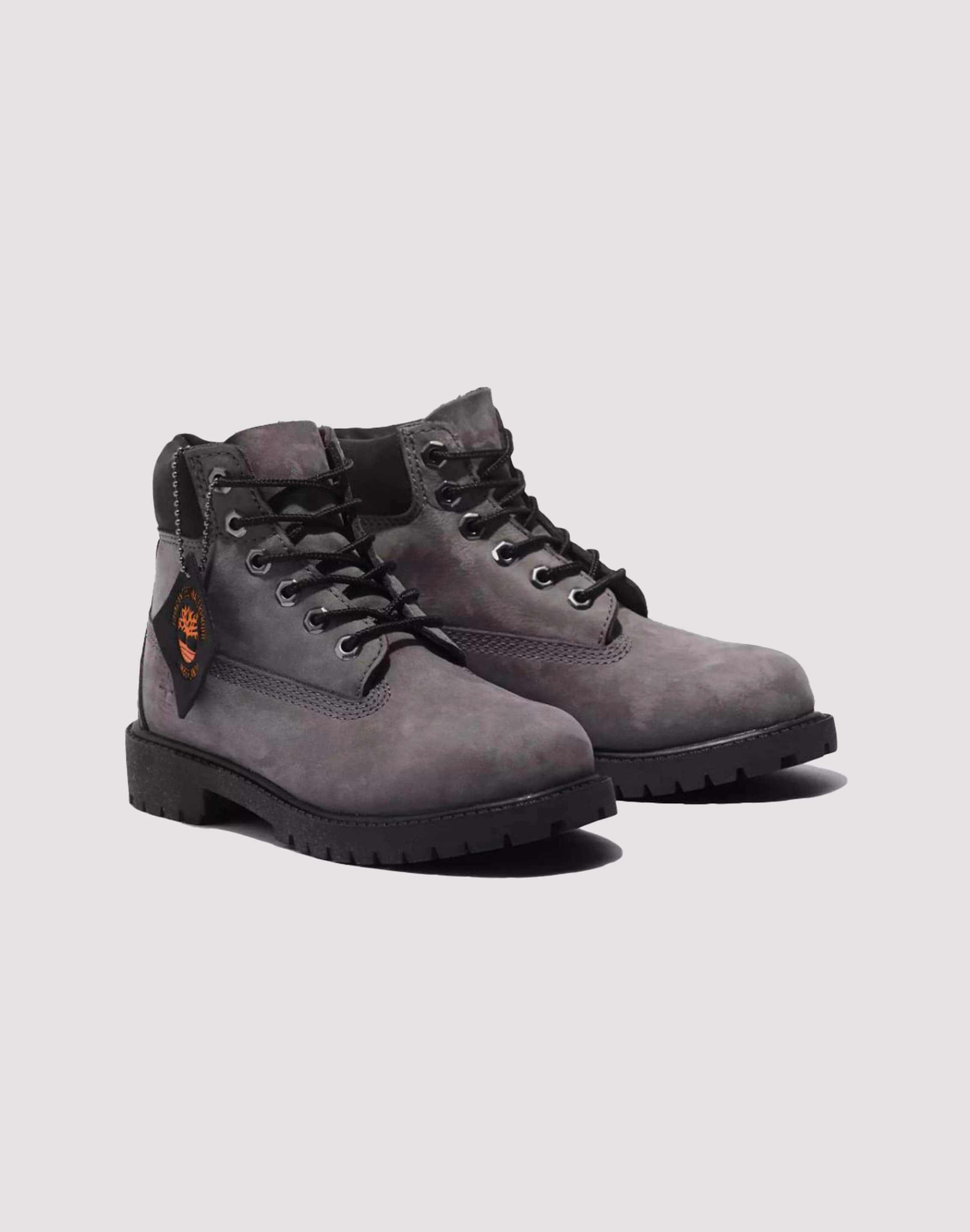 Timberland 6" Premium Preschool Boys' "Medium Grey Nubuck" Boot Urban Casual Footwear
