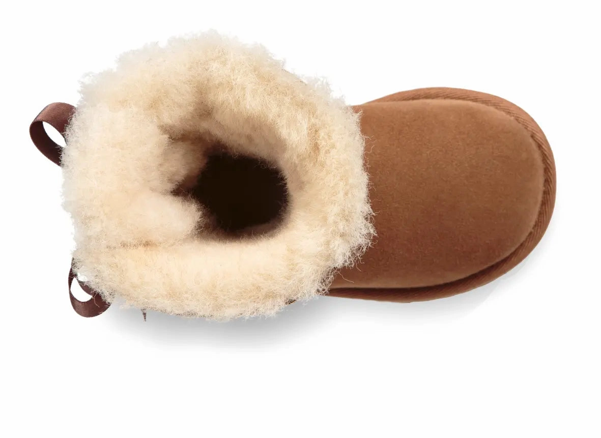 Toddlers UGG Bailey Bow II  Cozy Sheepskin Boot with Silky Bows Ugg cozy footwear visuals