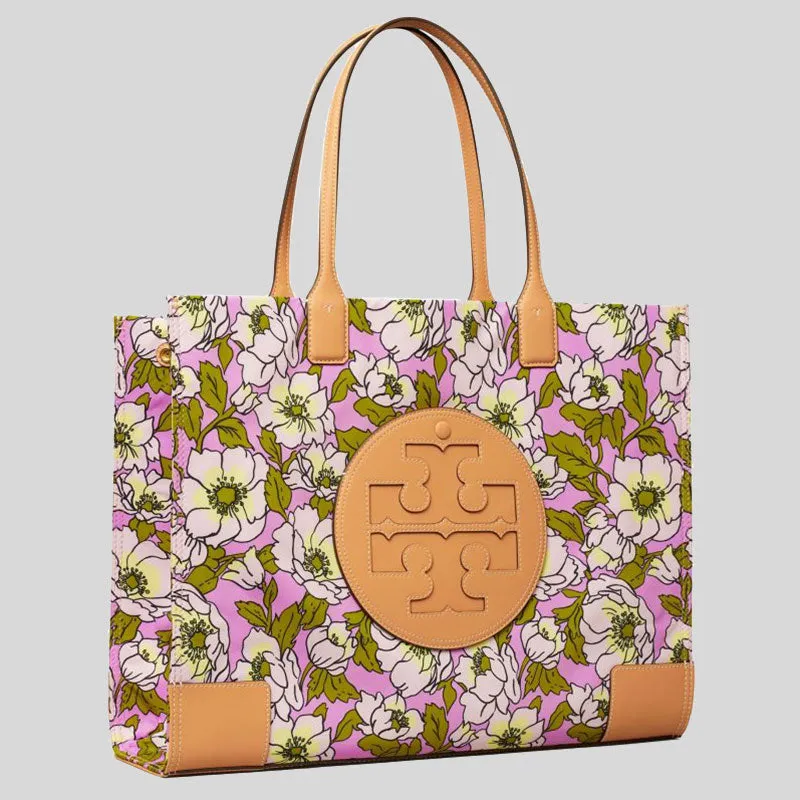 Tory Burch Bags TORY BURCH Ella Floral Printed Tote Bag Aster Pink Flower 151611