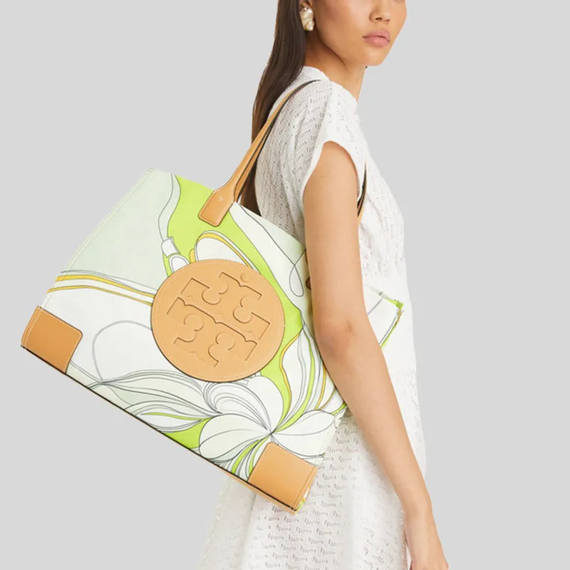 Tory Burch Bags TORY BURCH Ella Tulip Printed Tote Bag Green Multi 88237