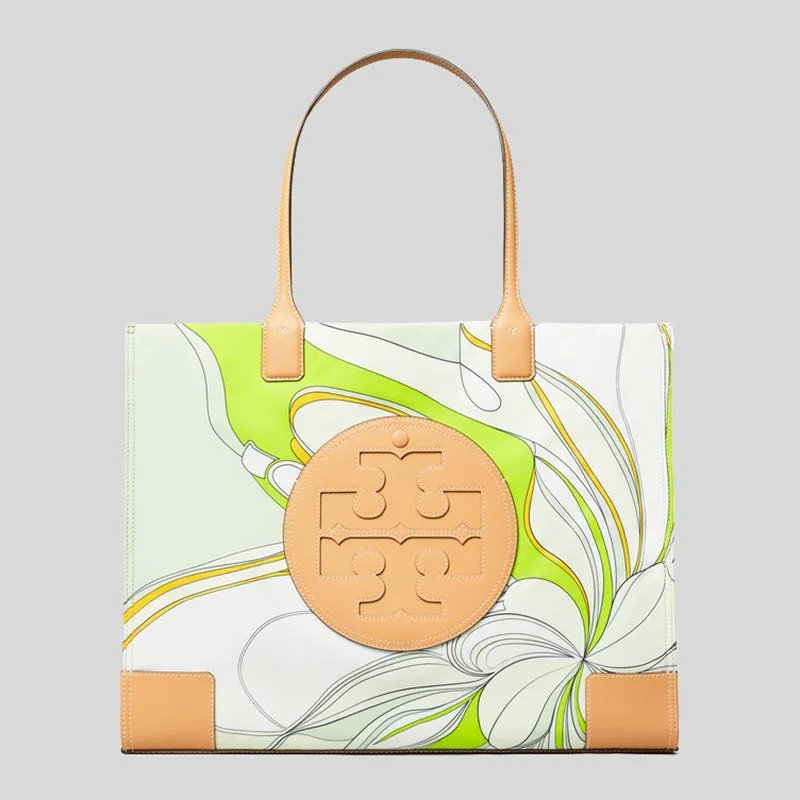 Tory Burch Bags TORY BURCH Ella Tulip Printed Tote Bag Green Multi 88237