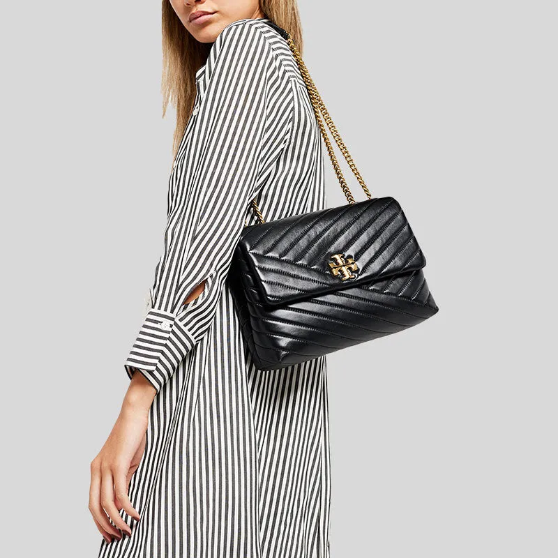 Tory Burch Bags TORY BURCH Kira Chevron Convertible Shoulder Bag Black 90446