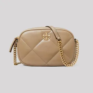 Tory Burch Bags TORY BURCH Kira Diamond Quilt Camera Bag Taupe Oak 154715