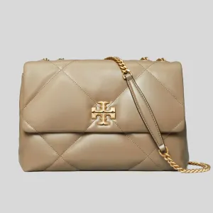Tory Burch Bags TORY BURCH Kira Diamond Quilt Convertible Shoulder Bag Taupe Oak 154704