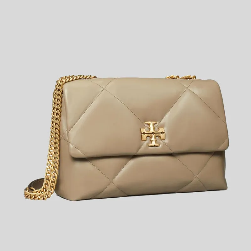 Tory Burch Bags TORY BURCH Kira Diamond Quilt Convertible Shoulder Bag Taupe Oak 154704