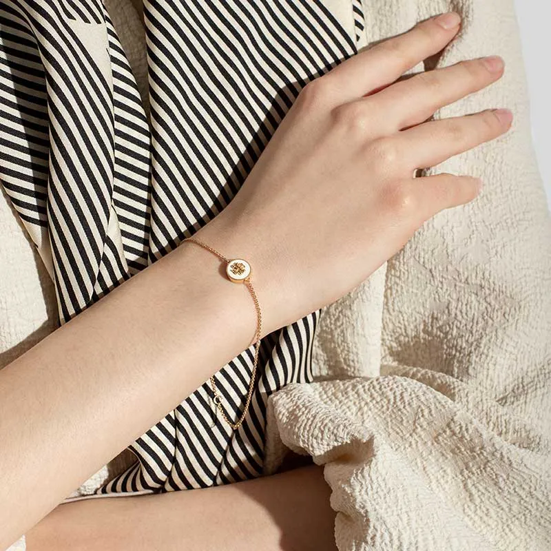 Tory Burch Bags TORY BURCH Kira Enamel Chain Bracelet Tory Gold New Ivory 90284