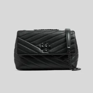 Tory Burch Bags TORY BURCH Kira Small Chevron Convertible Shoulder Bag Black/Silver 90856