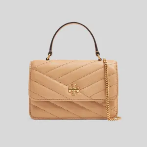 Tory Burch Bags TORY BURCH Mini Kira Chevron Top Handle Chain Wallet Desert Dune 152356
