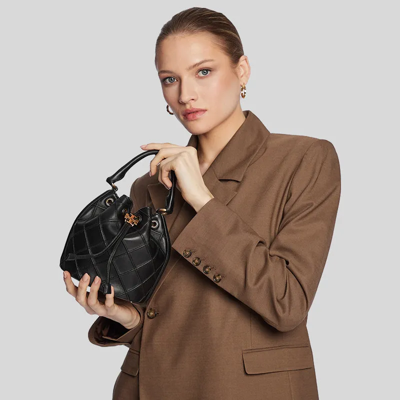 Tory Burch Bags TORY BURCH  Small Fleming Soft Bucket Bag Black 142565