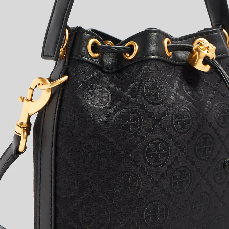 Tory Burch Bags TORY BURCH T Monogram Jacquard Bucket Bag Black 152127