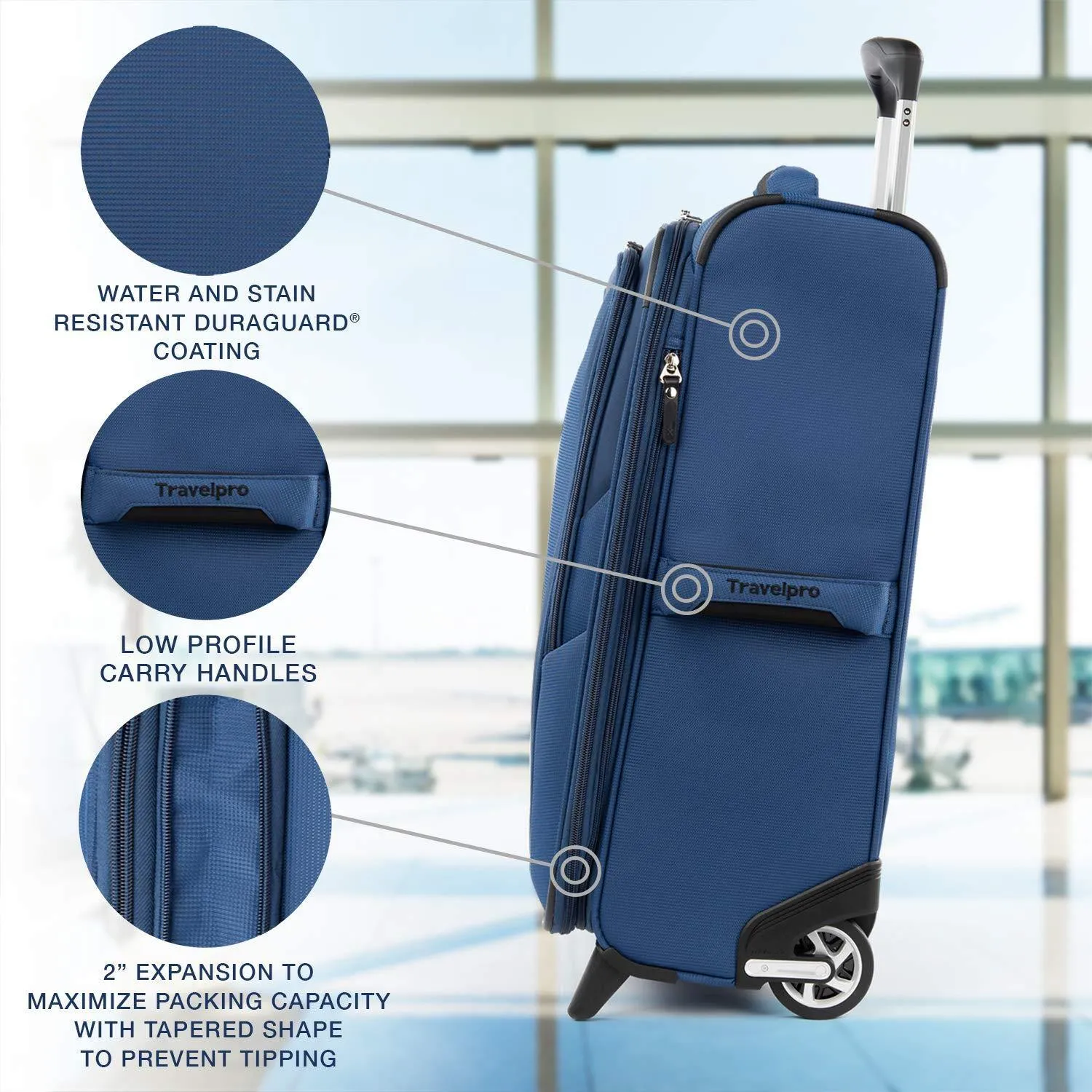 TravelPro Maxlite 5 22" 2-Wheel Carry-On Luggage Bags Travelpro