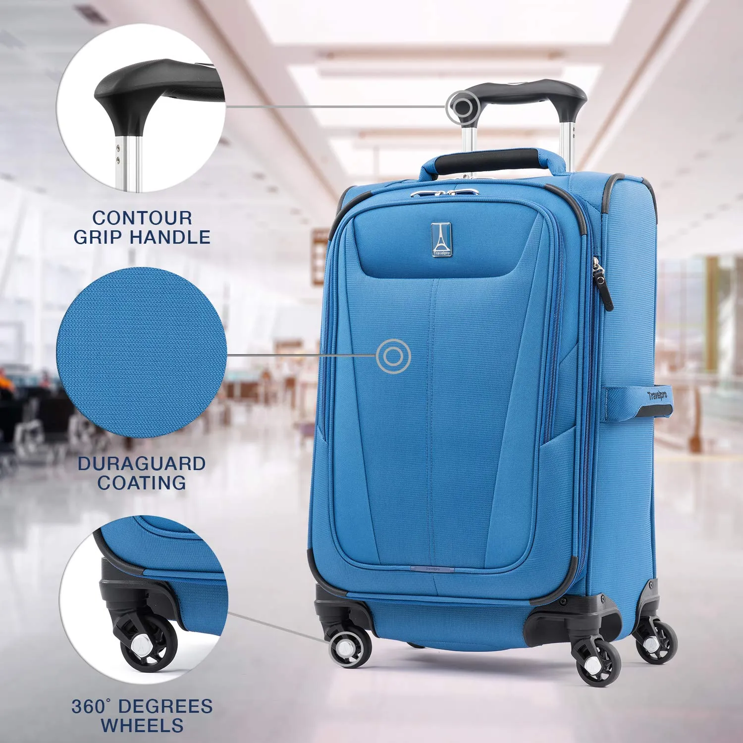 Travelpro Maxlite 5 Carry-On 19-Inch 4-Wheel Softside Luggage Bags Travelpro