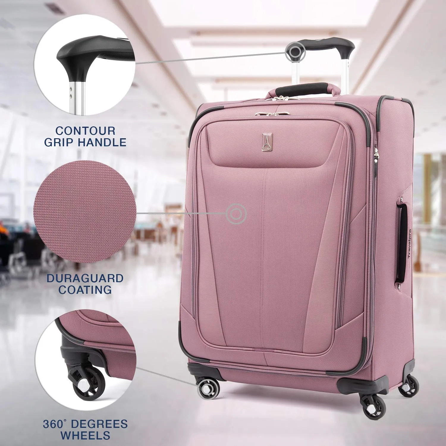 Travelpro Maxlite 5 Checked-Medium 25-Inch 4-Wheel Softside Luggage Bags Travelpro
