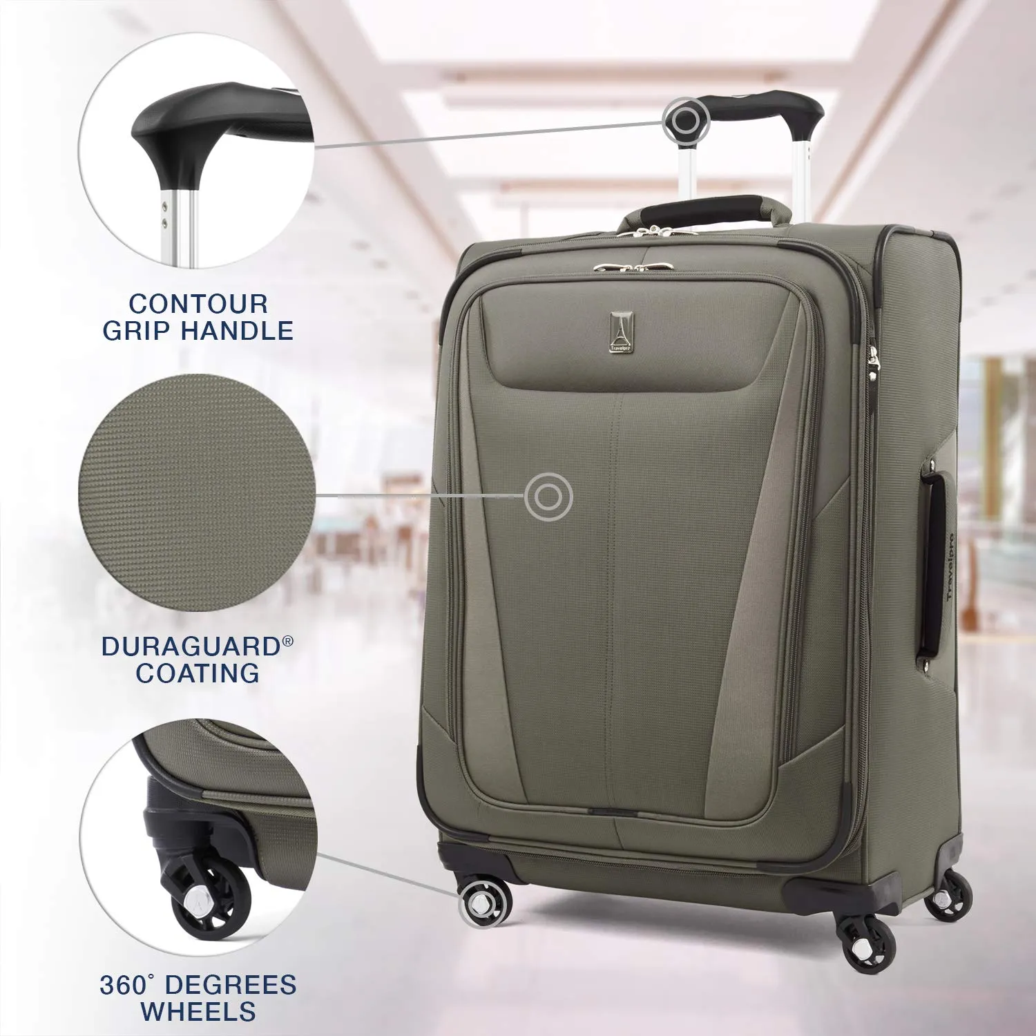 Travelpro Maxlite 5 Checked-Medium 25-Inch 4-Wheel Softside Luggage Bags Travelpro