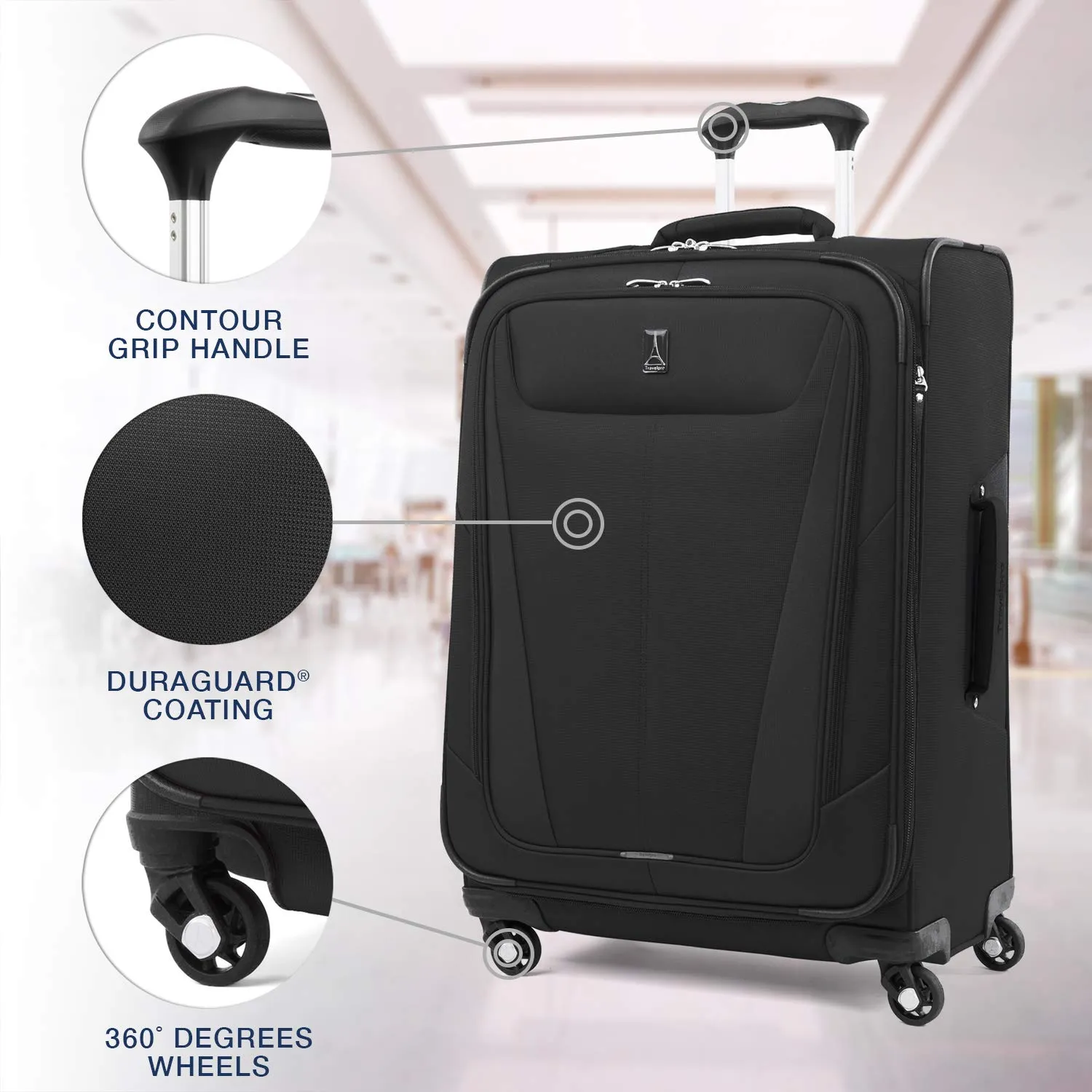 Travelpro Maxlite 5 Checked-Medium 25-Inch 4-Wheel Softside Luggage Bags Travelpro