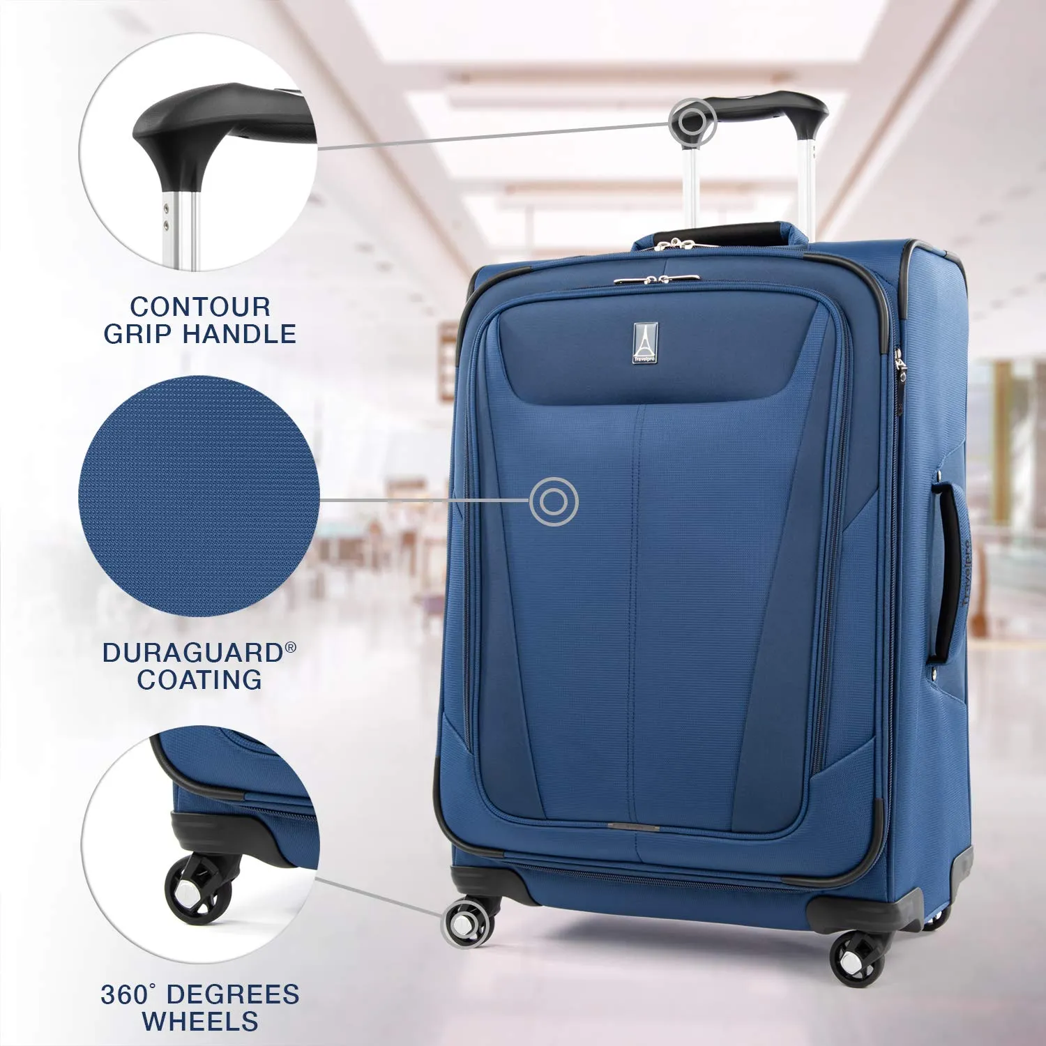 Travelpro Maxlite 5 Checked-Medium 25-Inch 4-Wheel Softside Luggage Bags Travelpro