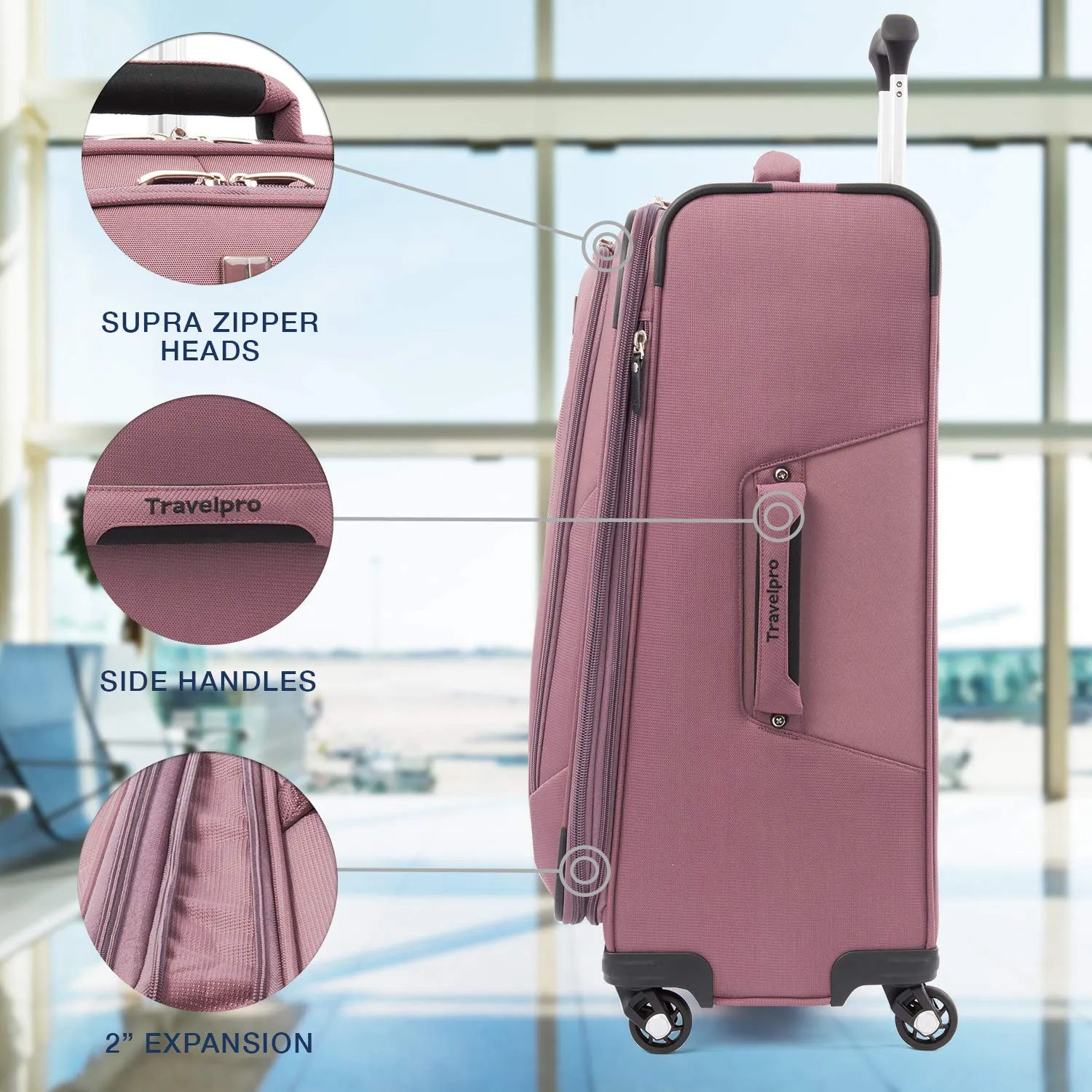 Travelpro Maxlite 5 Checked-Medium 25-Inch 4-Wheel Softside Luggage Bags Travelpro