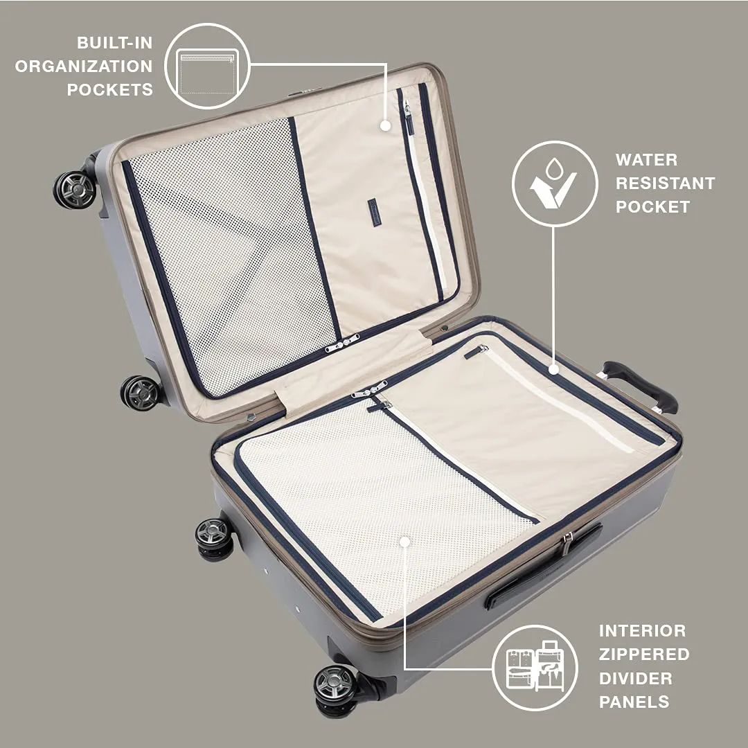 Travelpro Platinum Elite Checked Medium 25-Inch Hardside Expandable Spinner Wheel Luggage TSA Lock Hard Shell Polycarbonate Suitcase Bags Travelpro