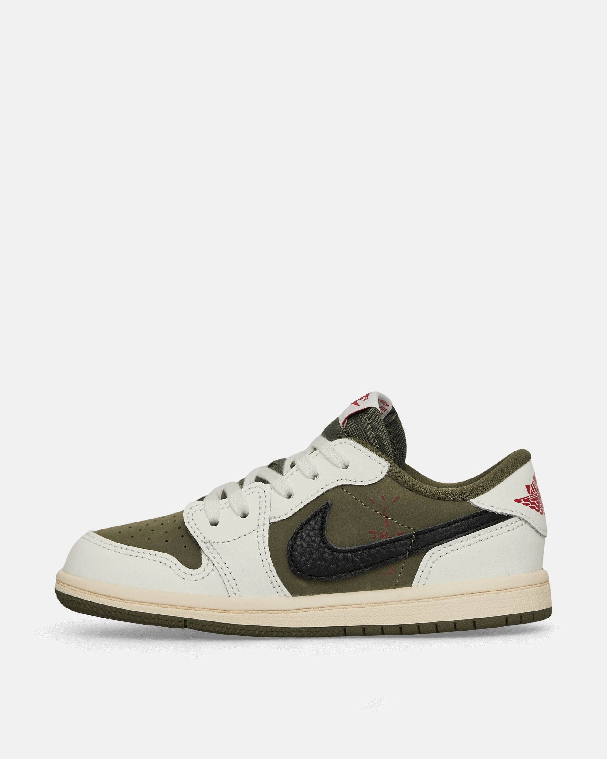 Travis Scott Air Jordan 1 Low (TD) Sneakers Medium Olive Stable Running