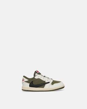 Travis Scott Air Jordan 1 Low (TD) Sneakers Medium Olive Nike cushioned running shoes for men