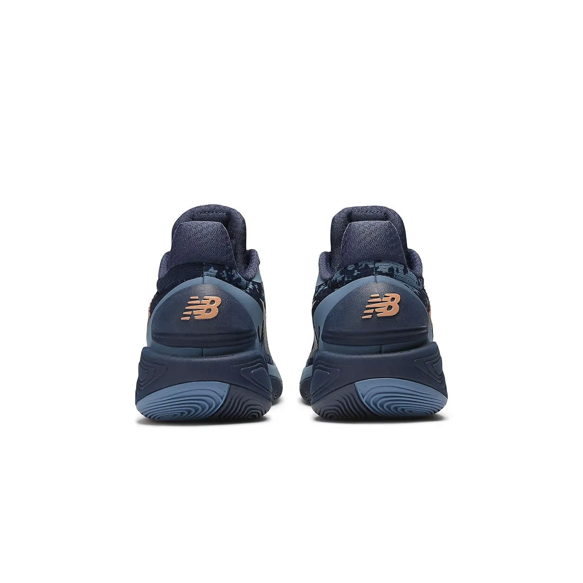 Two WXY B5 'Heron Blue Copper New Balance sneaker close-ups