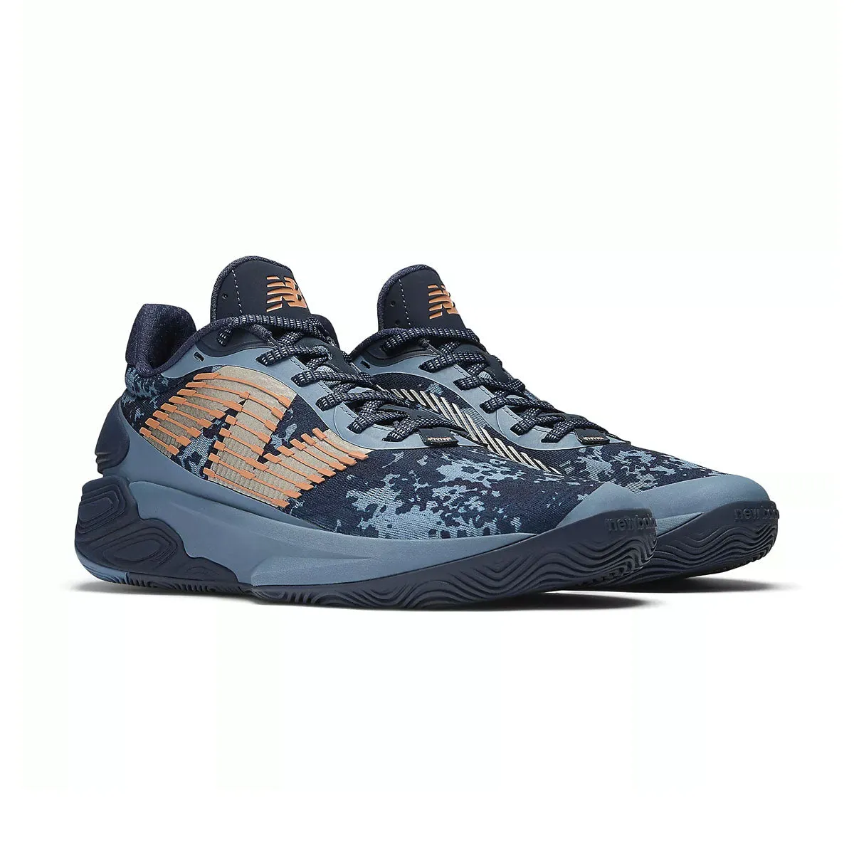 Two WXY B5 'Heron Blue Copper New Balance sneaker close-ups