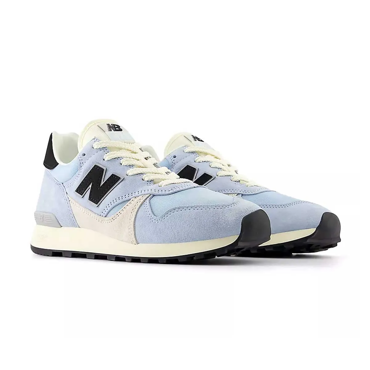 U475 'Light Chrome Blue Black' New Balance sneaker close-ups