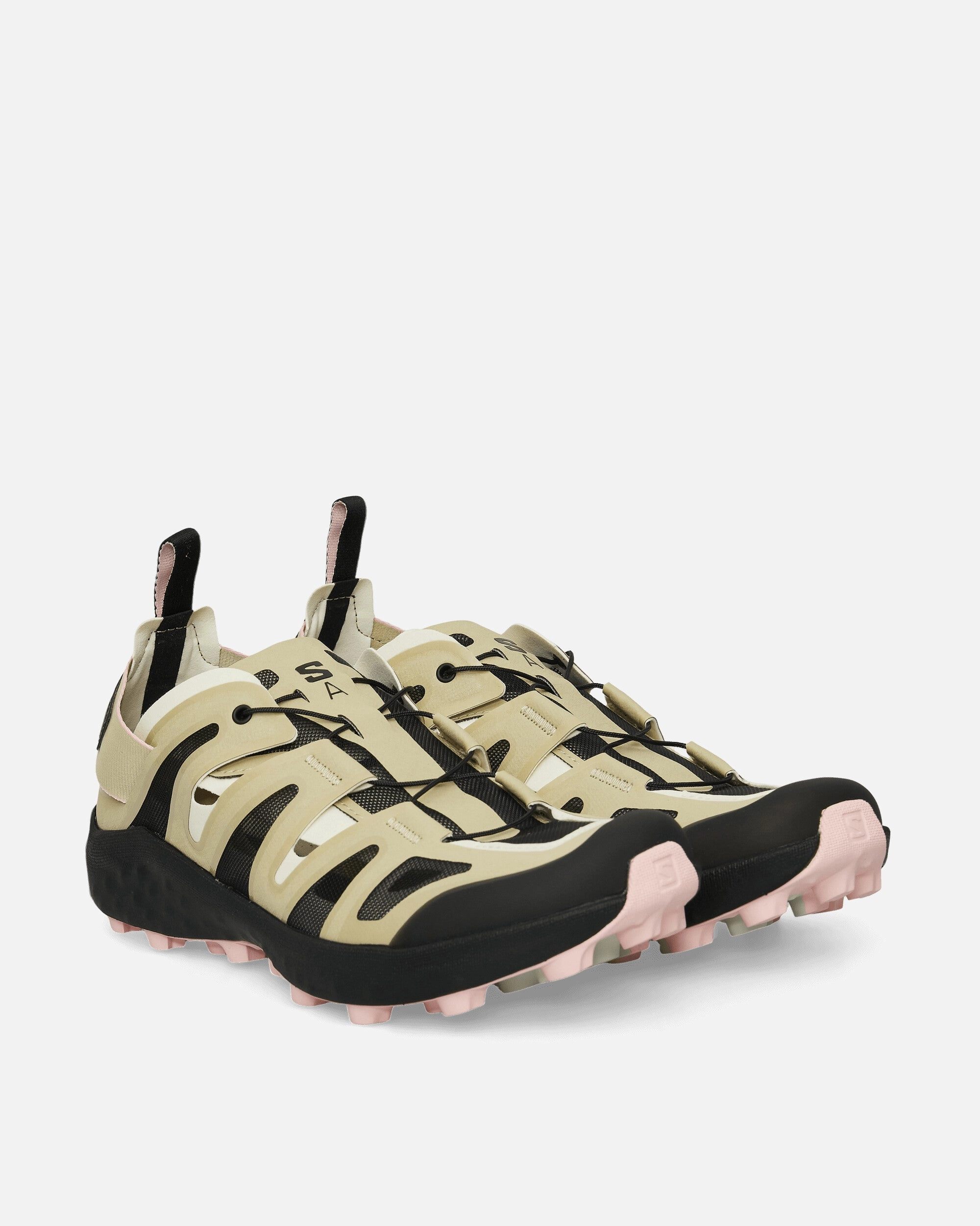 Udara Advanced Sneakers Pale Olive Green / Black / Impatiens Pink Mountain Trail Runners