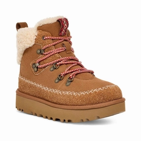 UGG CLASSIC ALPINE LACE-UP WOMEN'S Ugg sheepskin boots with cozy lining