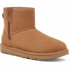 UGG CLASSIC MINI BAILEY ZIP Ugg sheepskin boots with cozy lining