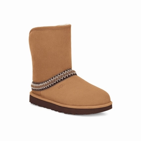 UGG CLASSIC SHORT CRESCENT WOMEN'S Ugg sheepskin boots with cozy lining