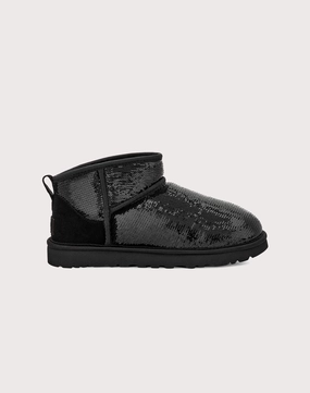 UGG Classic Ultra Mini Mirror Ball Boots Ugg cozy shoes with warm lining