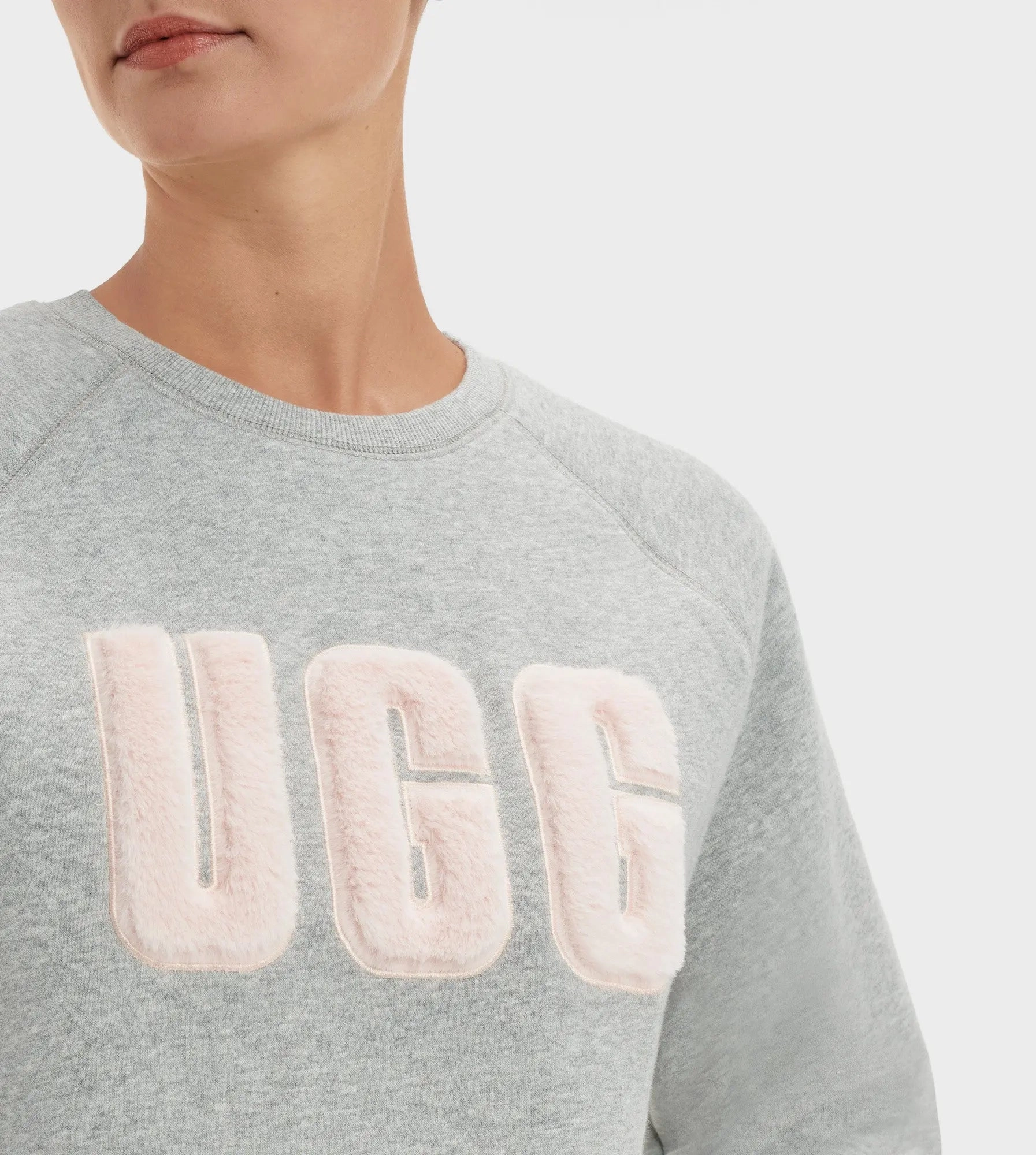 UGG Women's Madeline Fuzzy Logo Crewneck  Cozy & Chic Ugg cozy footwear visuals