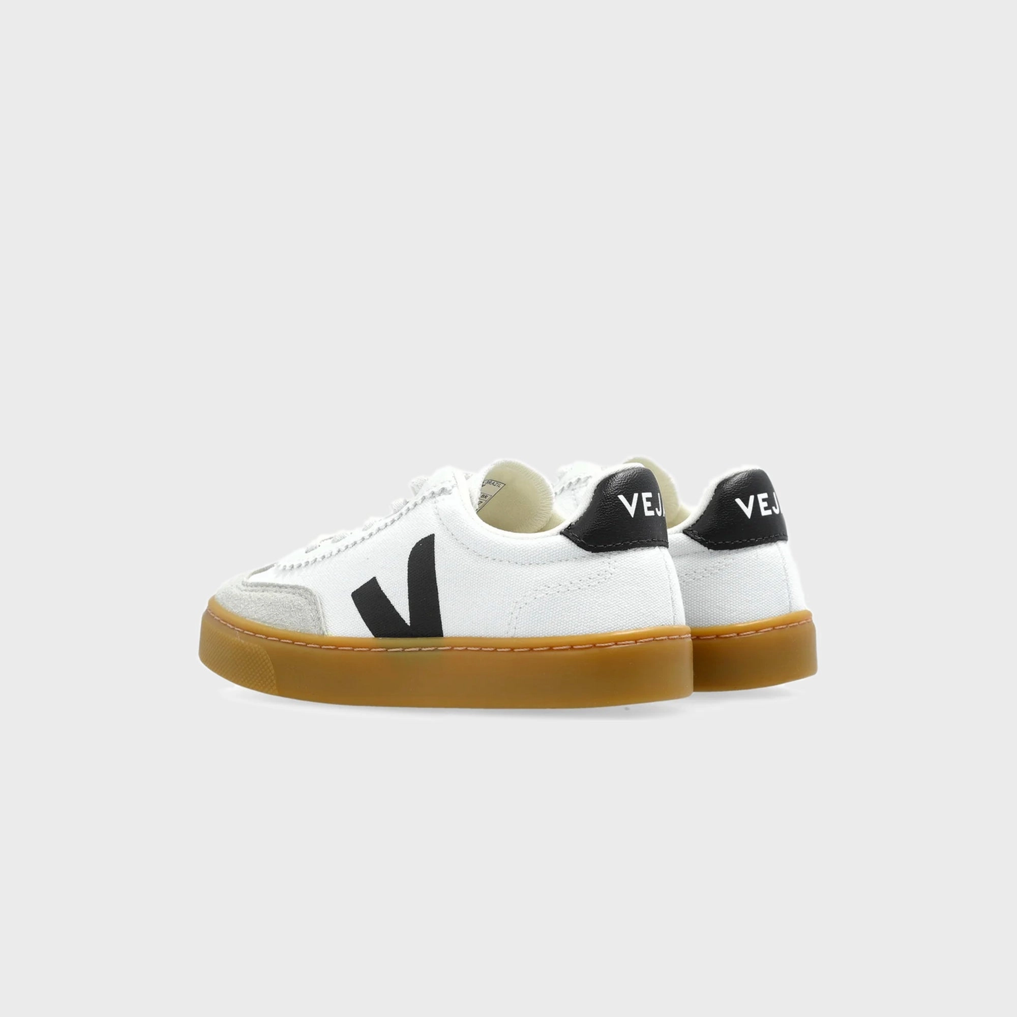 Veja Jr Small Volley - White / Black Minimalist Walking Shoes