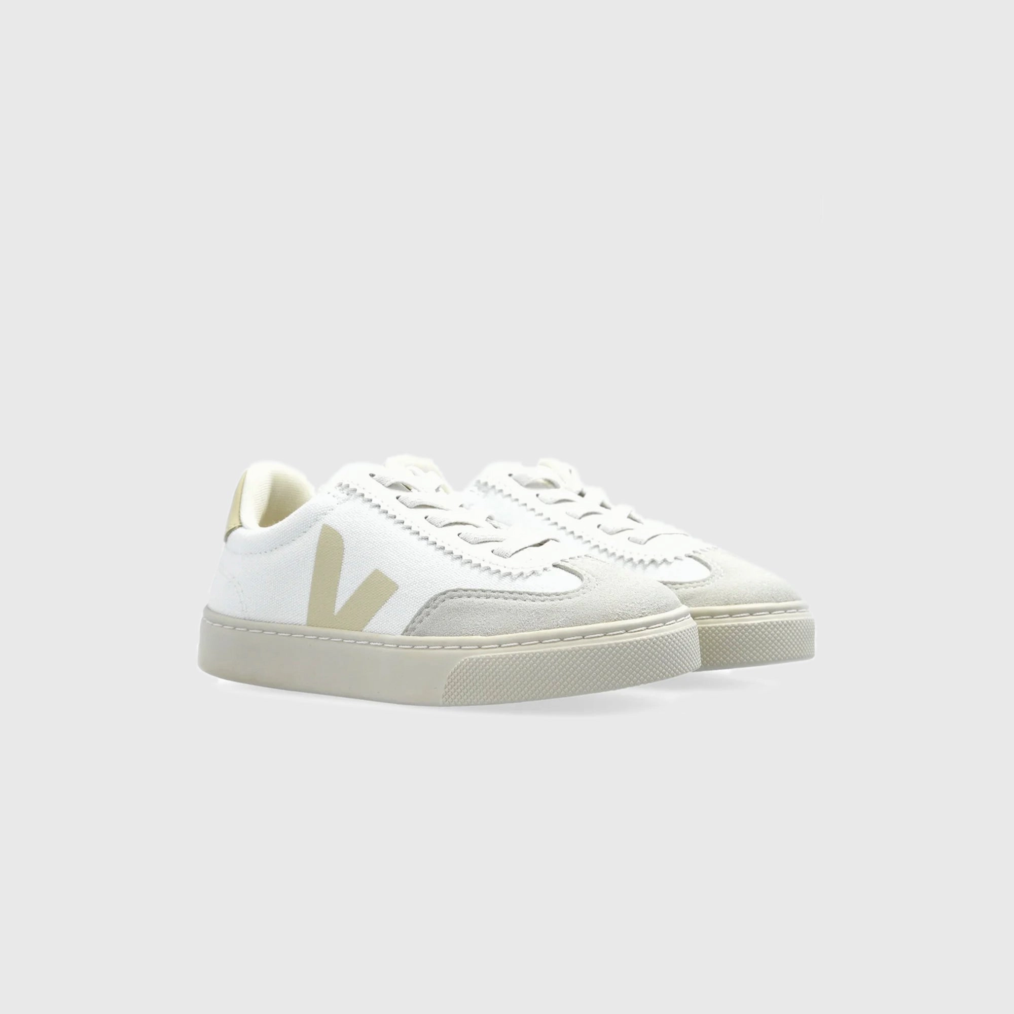 Veja Jr Small Volley - White Calcaire Minimalist Walking Shoes