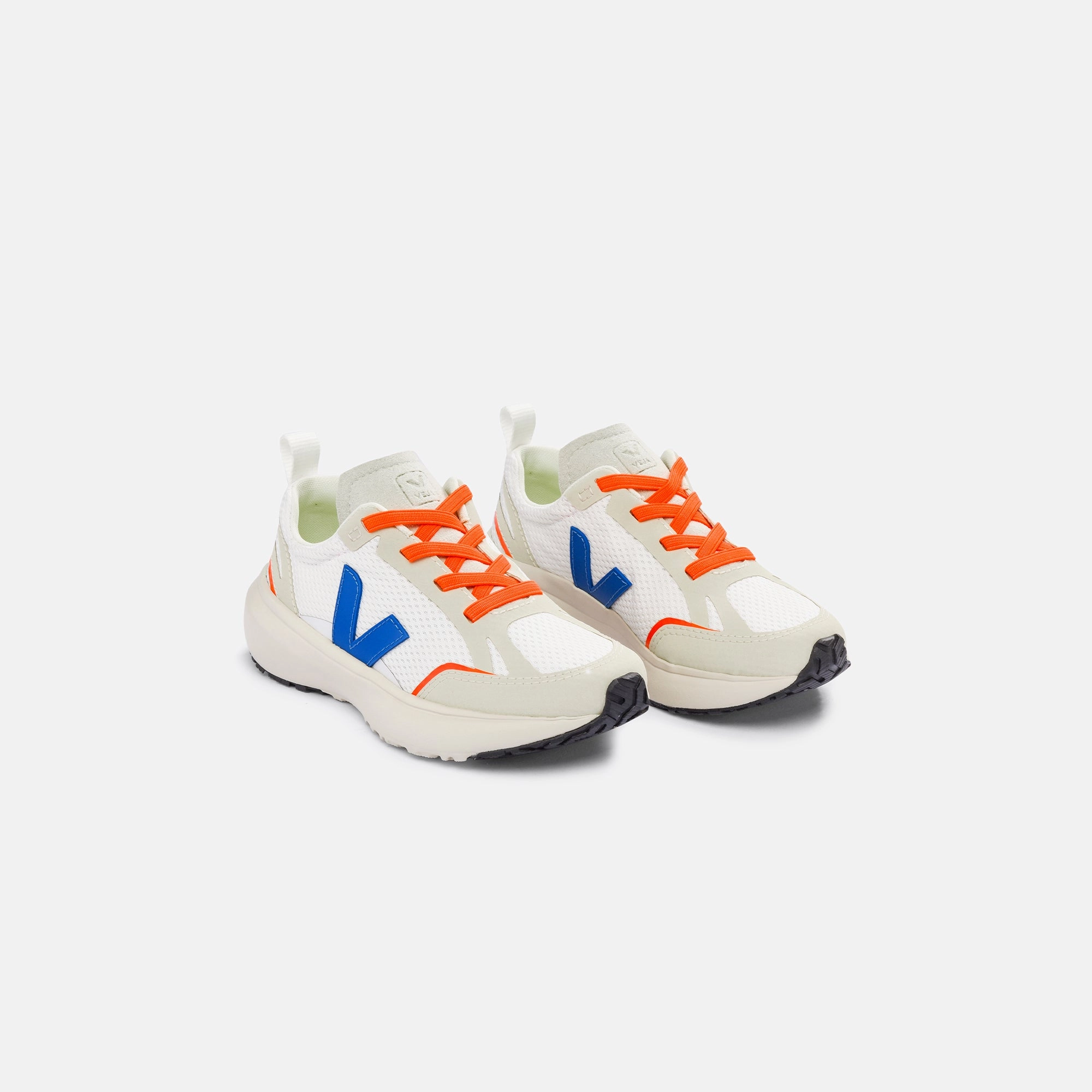 Veja Junior Canary Alveomesh - White / Indigo Minimalist Walking Shoes