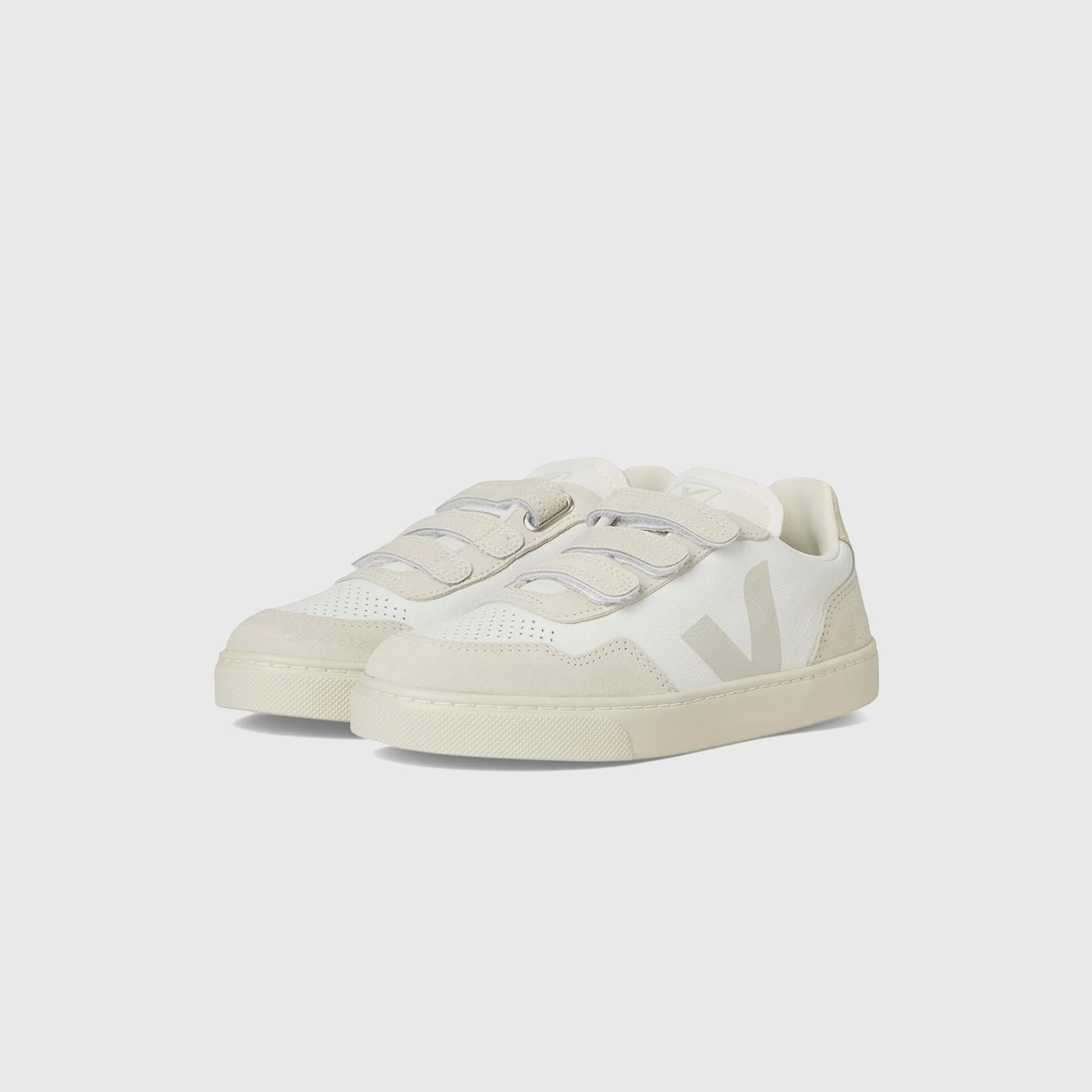 Veja Junior Small V-90 - Extra-White / Natural Minimalist Walking Shoes