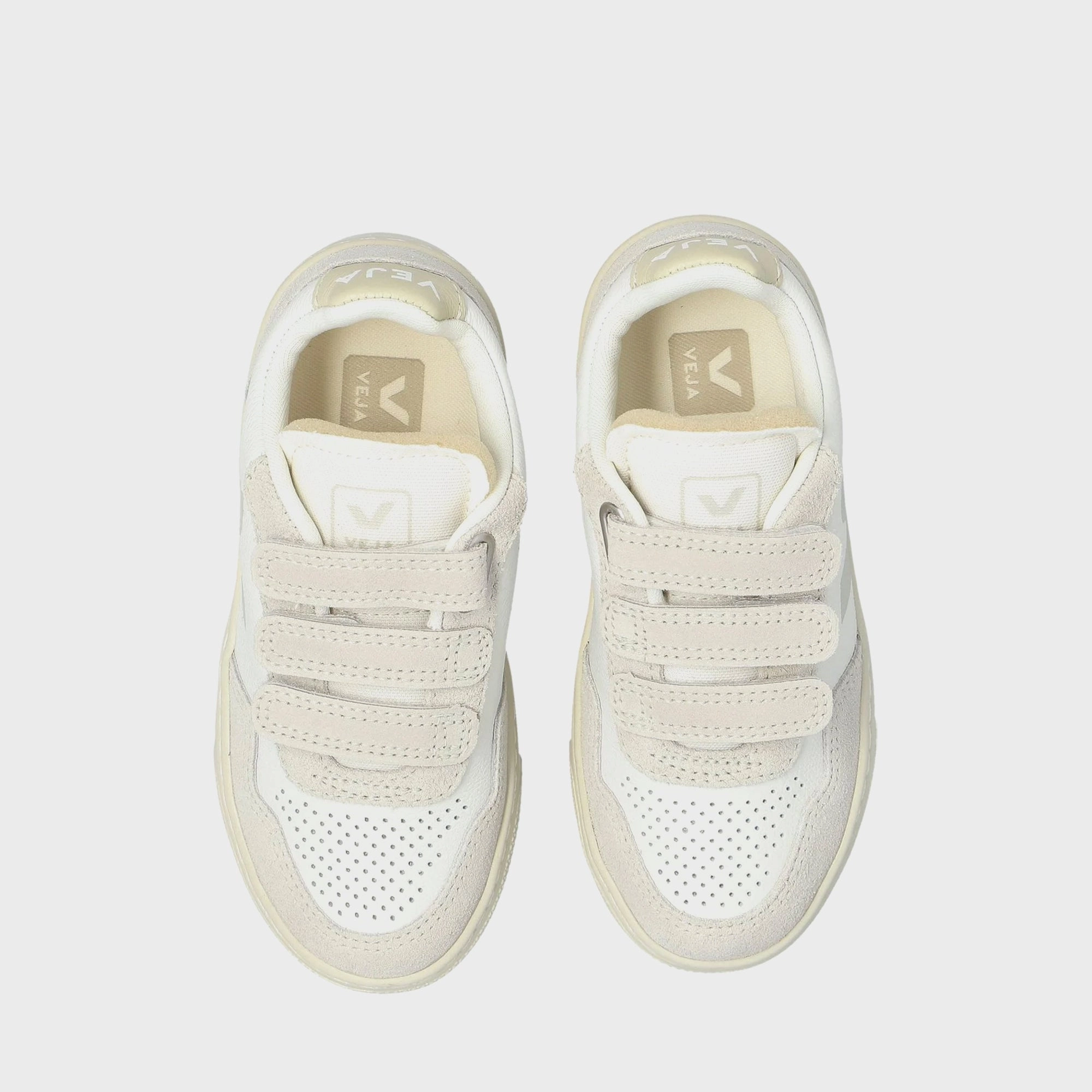 Veja Junior Small V-90 - Extra-White / Natural Minimalist Walking Shoes