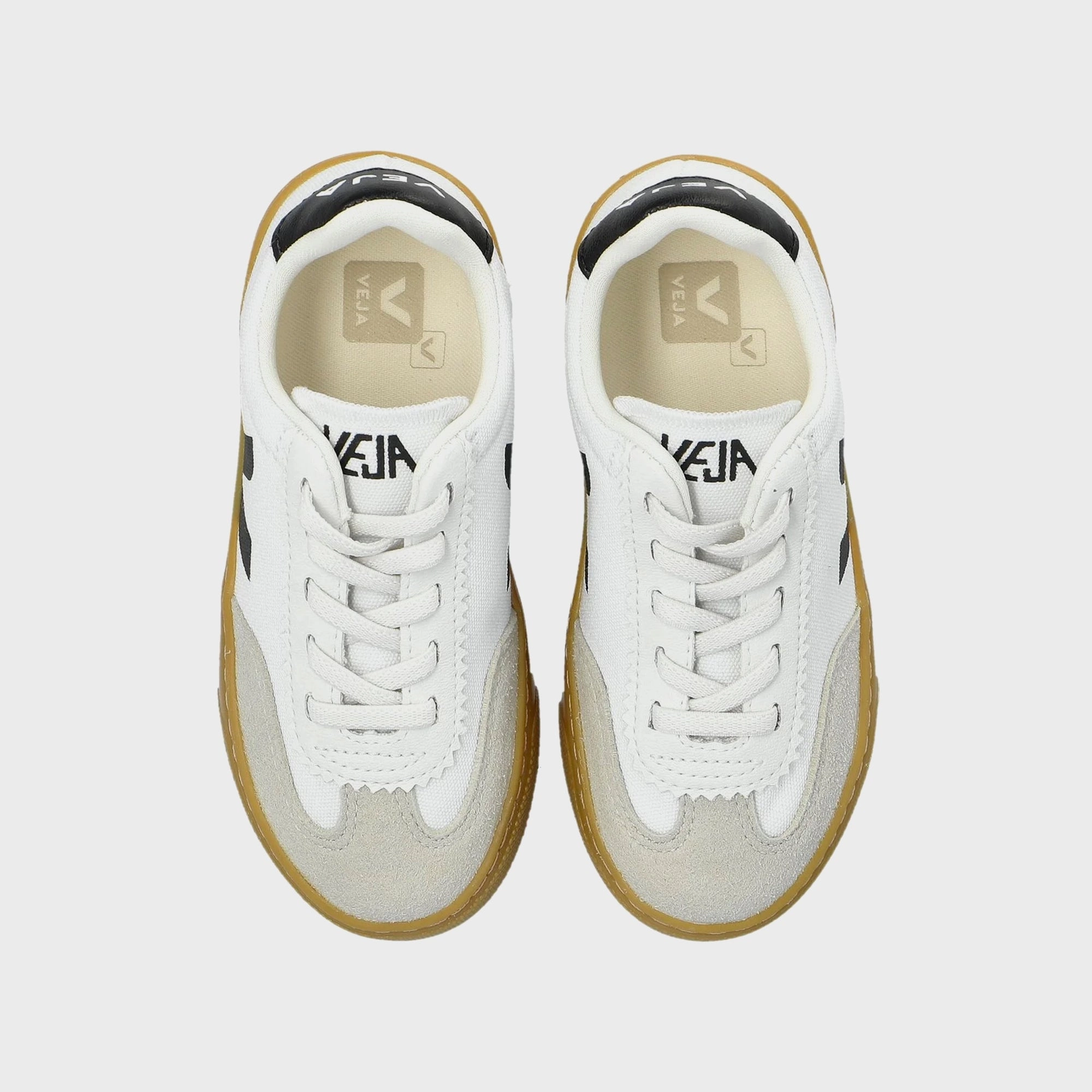 Veja Kids Small Volley - White / Black Minimalist Walking Shoes