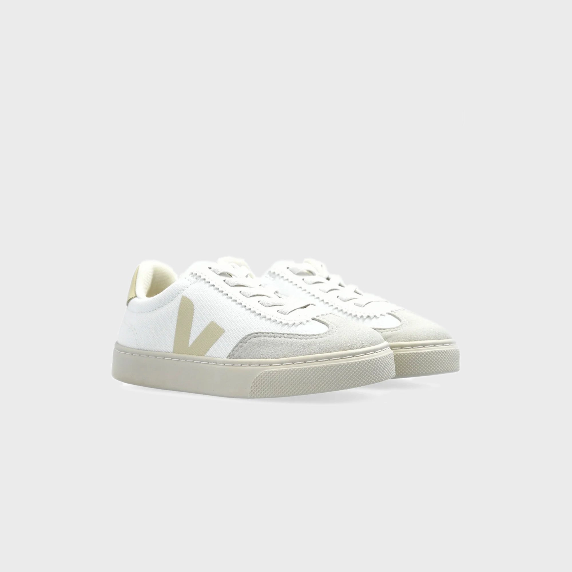 Veja Kids Small Volley - White Calcaire Minimalist Walking Shoes