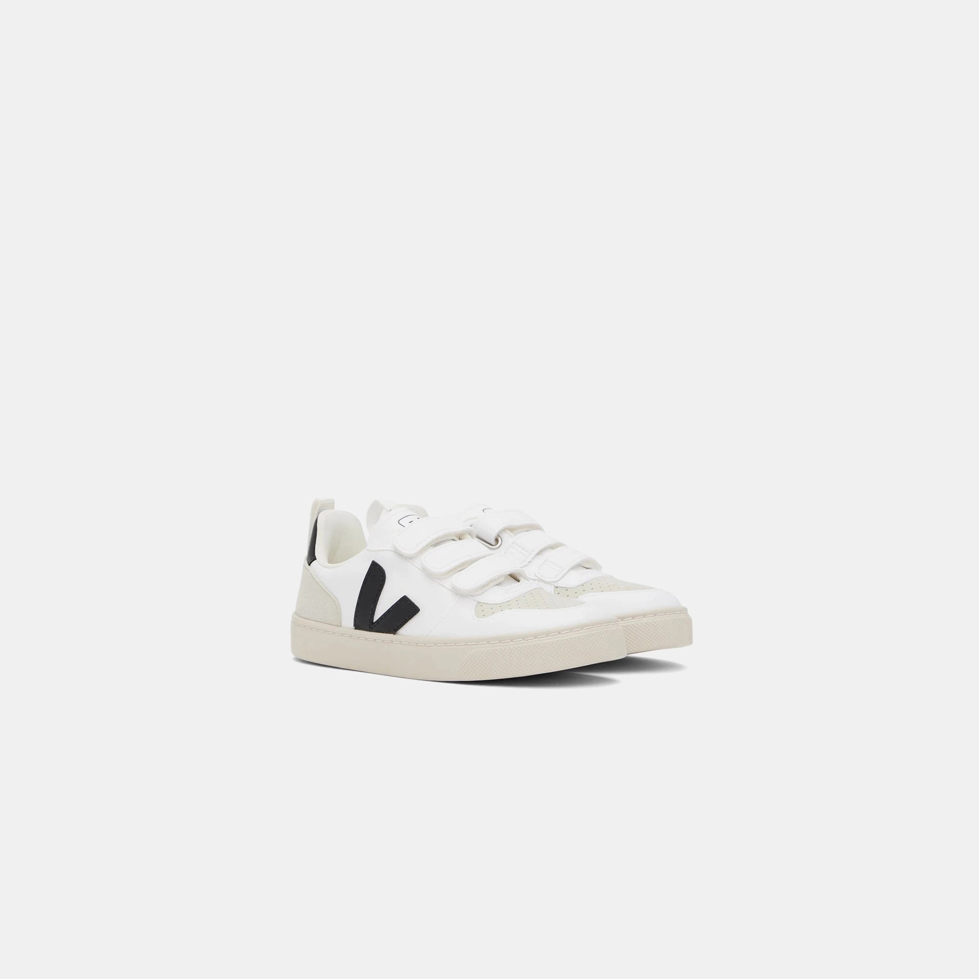 Veja Kids V-10 - White / Black Minimalist Walking Shoes