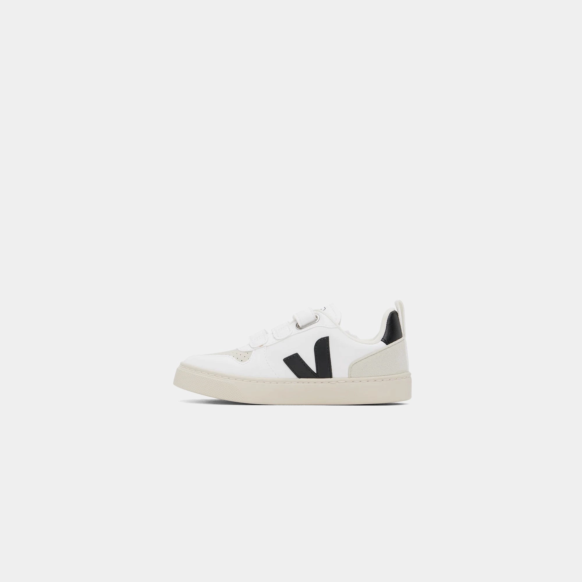Veja Kids V-10 - White / Black Minimalist Walking Shoes