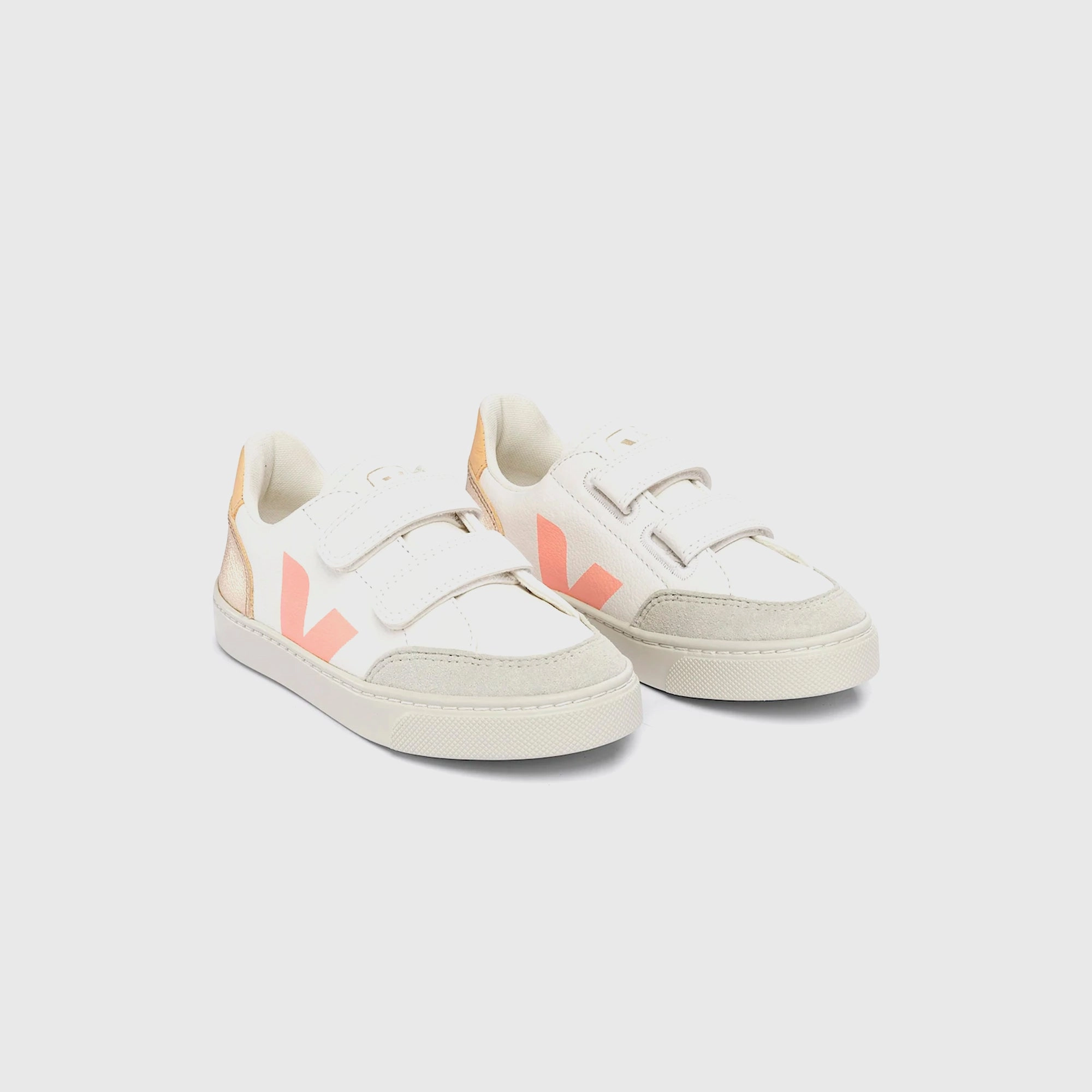 Veja Kids V-12 - Extra White / Multico / Platine Minimalist Walking Shoes