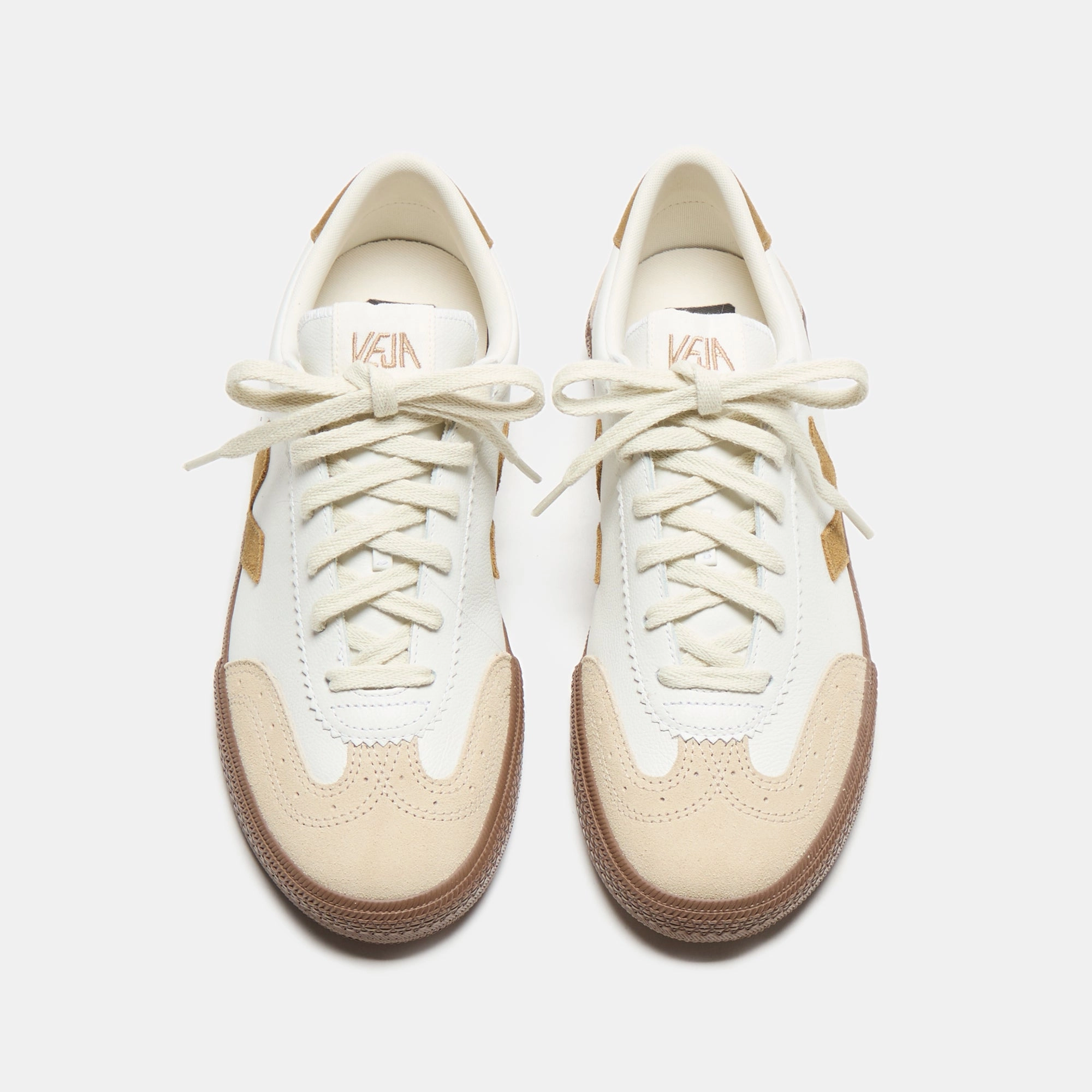 Veja Mens Volley - White / Tent Bark Minimalist Walking Shoes