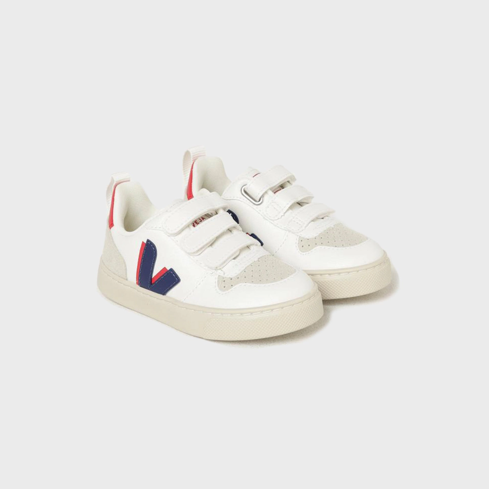 Veja PS V-10 - White / Cobalt Pekin Minimalist Walking Shoes