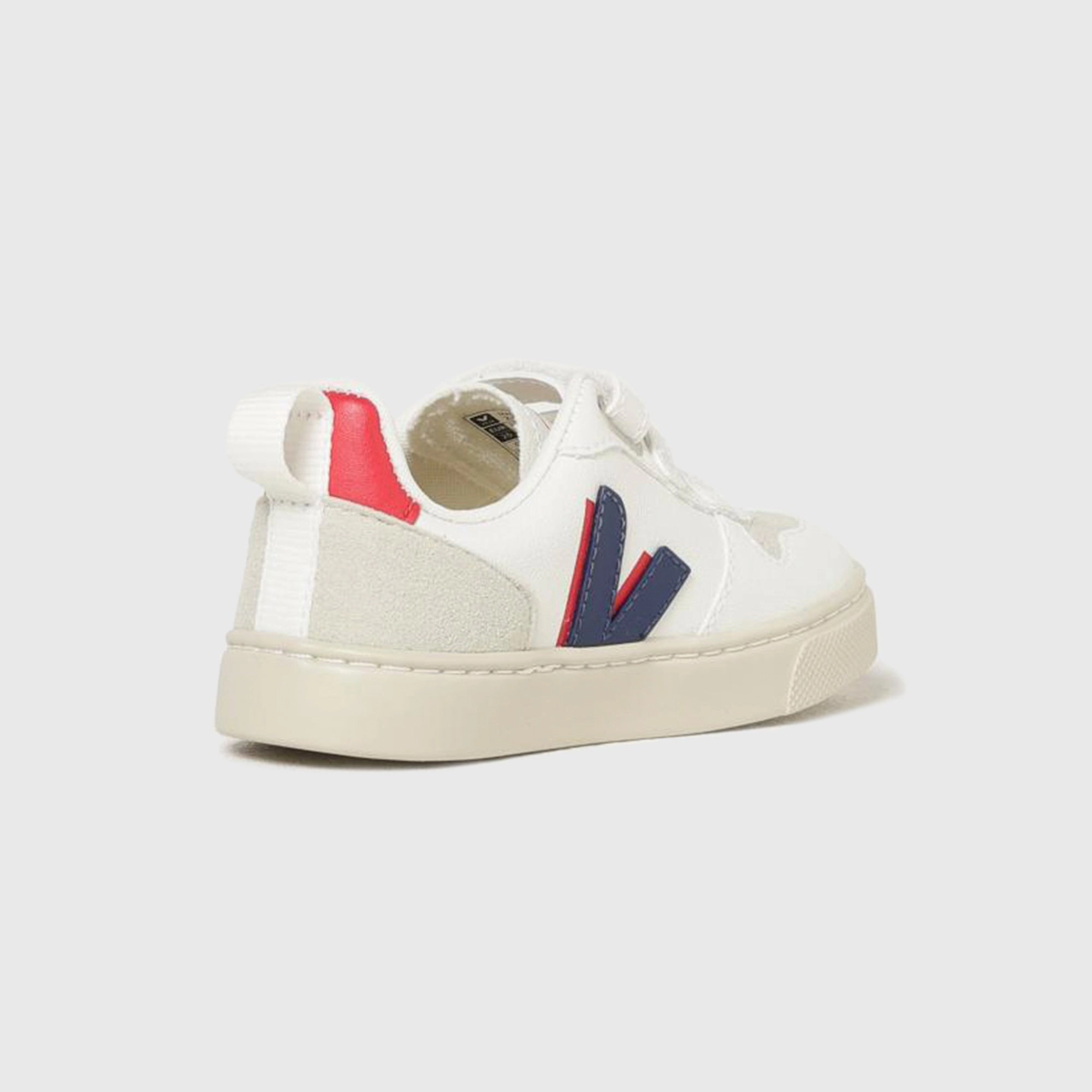 Veja PS V-10 - White / Cobalt Pekin Minimalist Walking Shoes