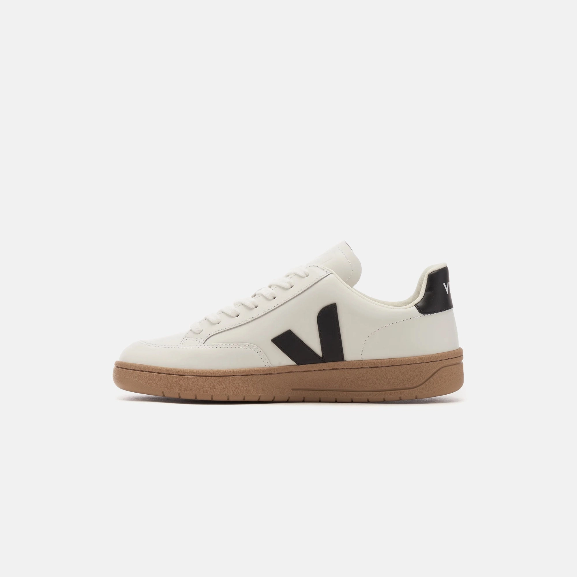 Veja V-12 - Extra White / Black / Dune Minimalist Walking Shoes