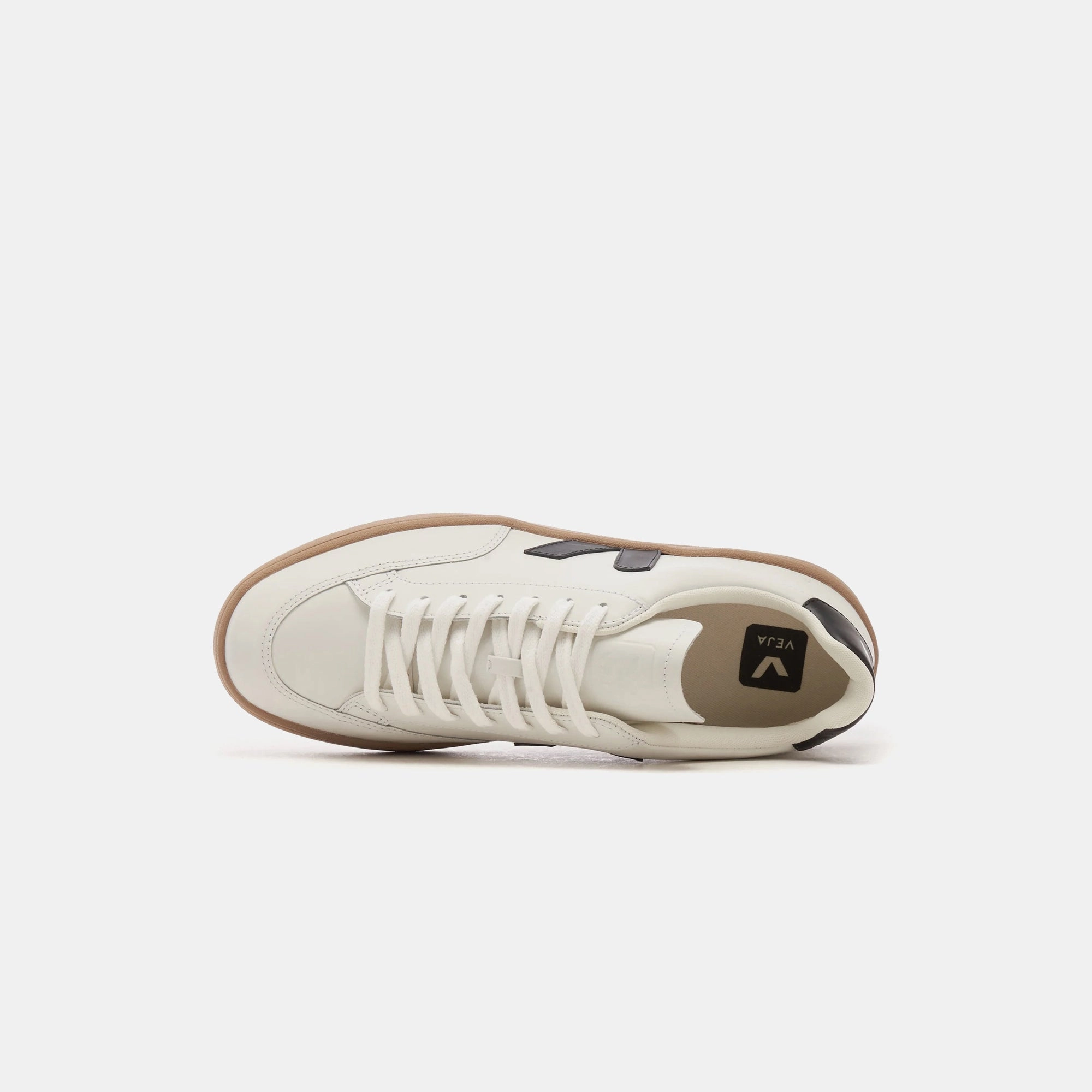 Veja V-12 - Extra White / Black / Dune Minimalist Walking Shoes